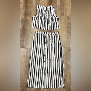 Matching Set: New York & Company Crop Top and Midi/Maxi Skirt